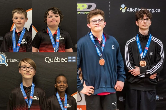 Médaillés tournoi BIG BANG Ping-Pong Dépôt 2026